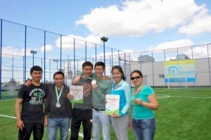 Employees of the RSBSE Republican cycle track Saryarka celebrated Sports Day with volleyball game!