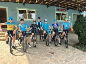 In Psebay, athletes take part in an international mountain bike training camp