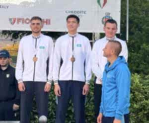 The center's athlete took third place in the skeet shooting competition in Italy